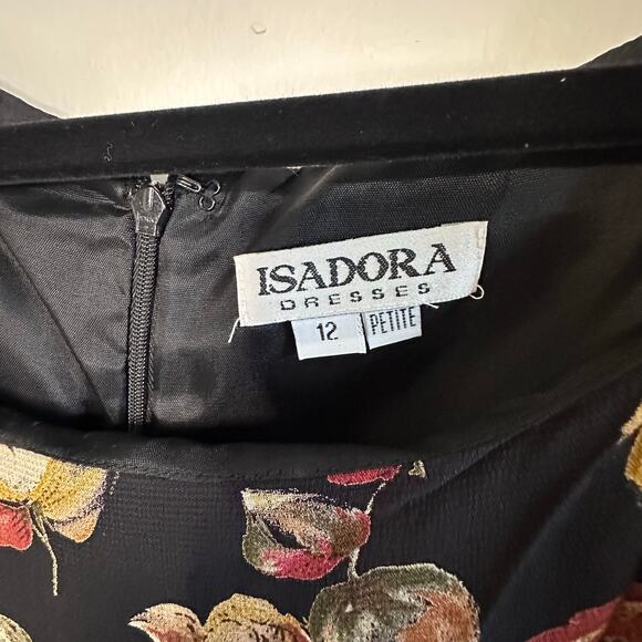 Vintage isadora womans midi floral dress size 12P - Picture 7 of 7